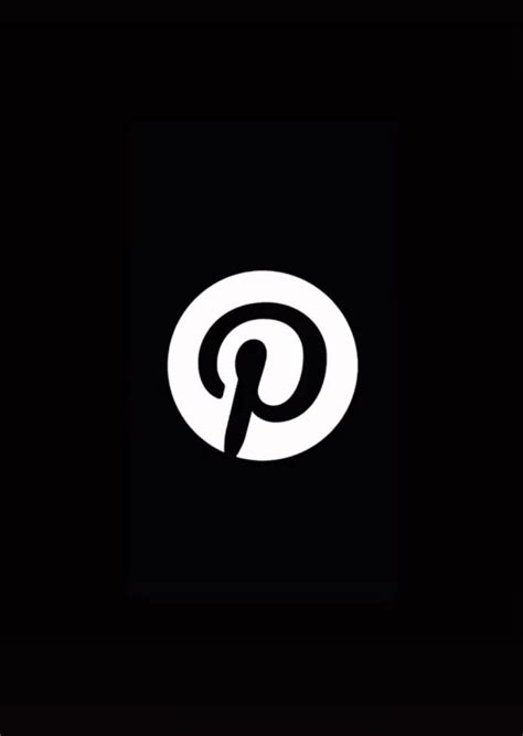 Pinterest Icon Black Background