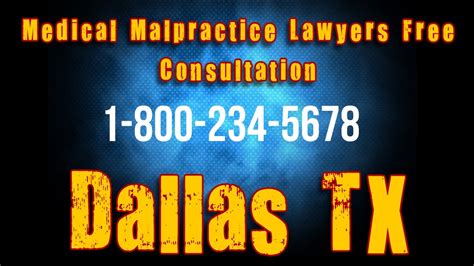 Medical Malpractice Lawyers Free Consultation Dallas Tx 1 800 234 5678 Youtube