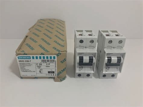 Disjuntor Bipolar 20a Curva C Modelo 5sx2 220 7 Siemens Frete grátis