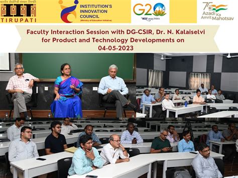 IIT Tirupati on Twitter: "Faculty Interaction session with @dgcsirIndia ...