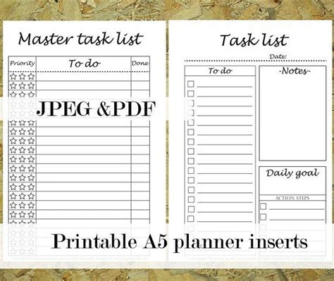 Master Task List Template - Sample Template