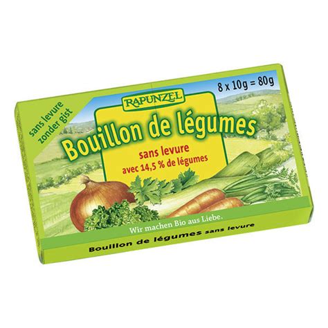 Bouillon de légumes en cube sans levure 80 g Rapunzel