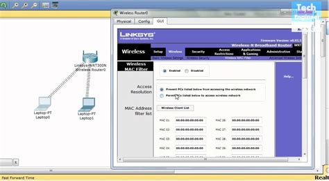 Configure Mac Address Filtering In Wireless Router Of Packet Tracer