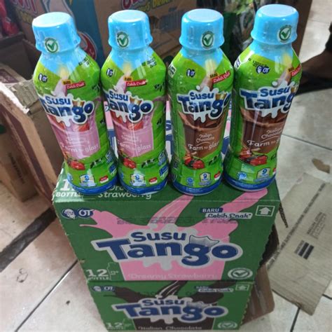 Jual Minuman Botol Susu Uht Tango Milk Drink Cokelat Stroberi Ml