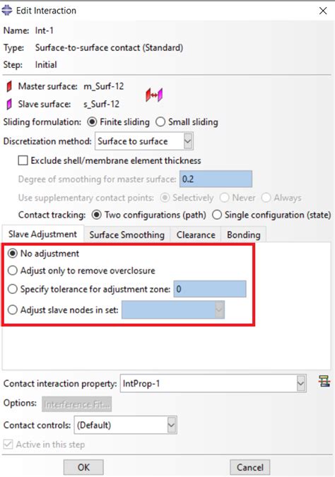 Surface Interaction Abaqus Algorithms General VS Surface