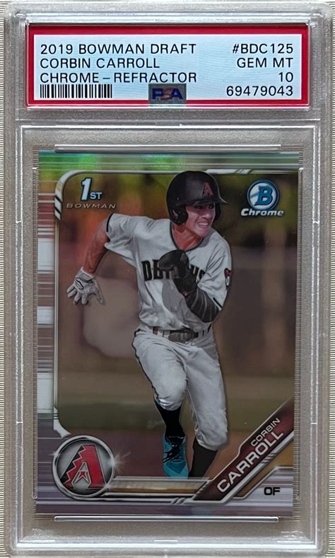 Bowman Draft Chrome Refractor Corbin Carroll Psa Bdc Myslabs