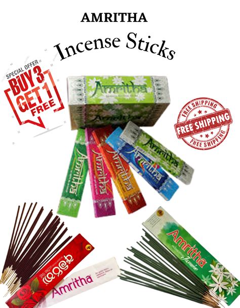 Free Shipping Amritha Incense Sticks 20 Sticks Quality Fragrance