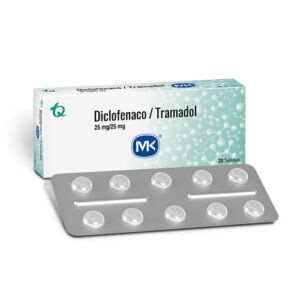 DICLOFENACO TRAMADOL 25 25 MG MK CAJA X 20 TABS Farmavida Droguería