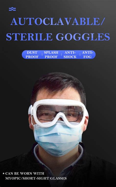 Gmp Pharmaceuticals Sterile Autoclavable Safety Goggles For Clean Room