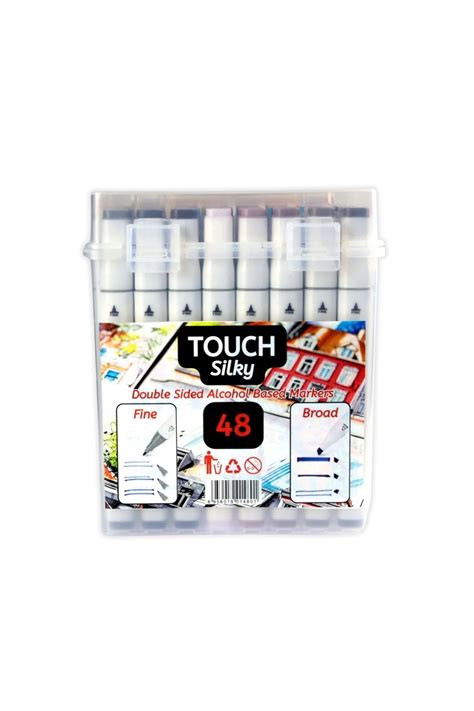 Art Tone Touch Silky Marker Art Çift Uçlu 48 Adet Kalem Seti Plastik