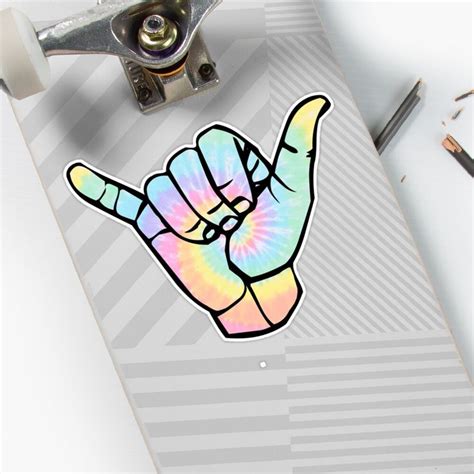 Shaka Tie Dye Sticker By Lifeisgood1 Tie Dye Sticker Shaka Tie Dye