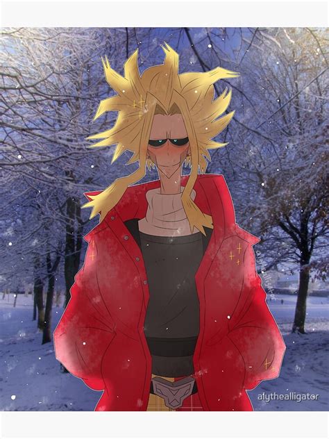 Toshinori Yagi Snow Poster By Alythealligator Redbubble