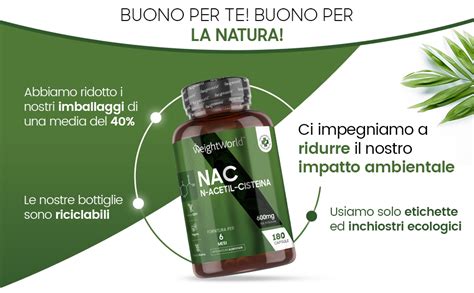 Nac N Acetil Cisteina Capsule Vegane Di Nac Mg Mesi Di