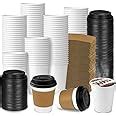 Amazon Ginkgo 100 Pack 8 Oz Thickened Disposable Coffee Cups With