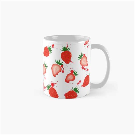 Strawberries Summer Vibes Green Splash Top Seller Mug By Mrsrooster