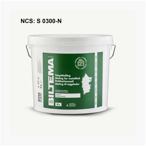 Metal Roofing Paint White 5 Litre Biltema Se