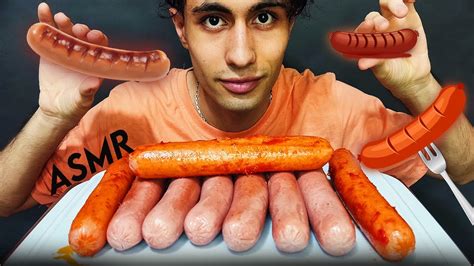 Asmr Sausages With Sauce Mukbang Sausage Party Eating Sounds Sausage