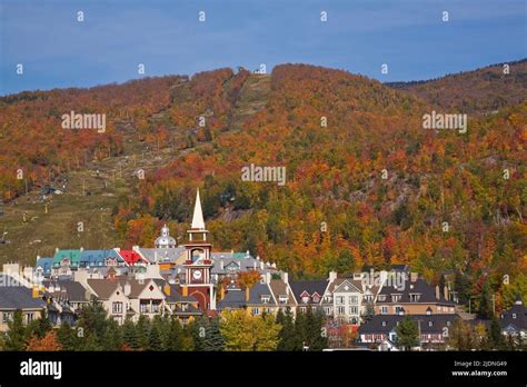 Mont Tremblant Resort In Autumn Laurentians Quebec Canada Stock