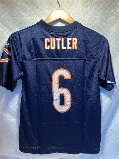 Chicago Bears Jay Cutler 6 Reebok NFL Jersey Youth Sz L 14 16 Blue