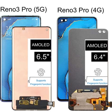 6 4 AMOLED For OPPO Reno3 Pro 4G CPH2035 CPH2037 LCD Display Touch