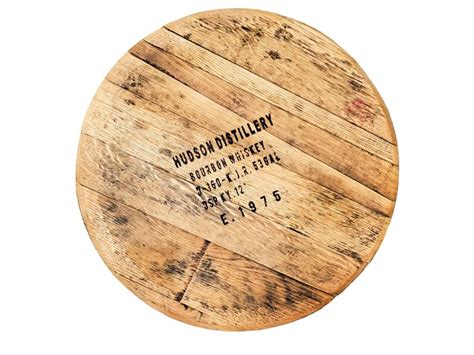 Reclaimed Bourbon Barrel Head Lazy Susan With Or Without Handles