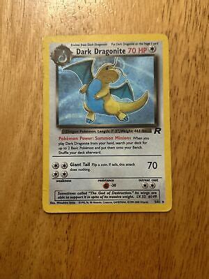 Pok Mon Dark Dragonite Team Rocket Pok Mon Holo Ebay