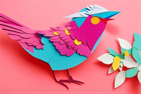 Premium Photo A Beautiful Bird Paper Cut Craft