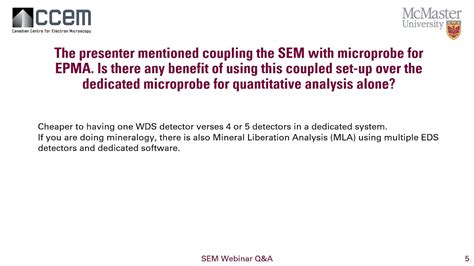 CCEM Webinar Series Scanning Electron Microscopy Basics Questions And