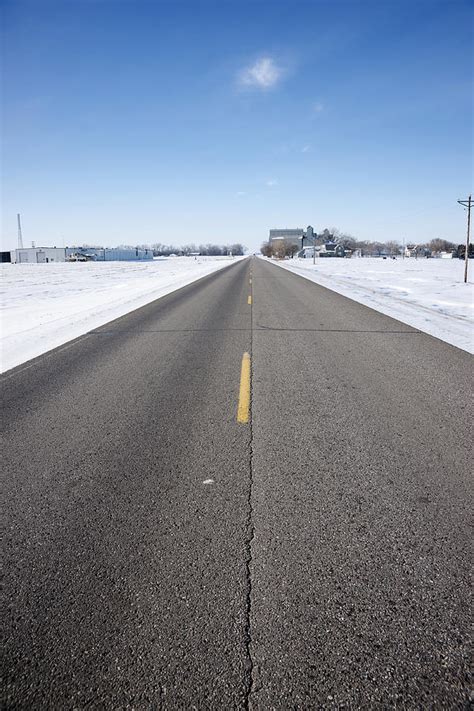 Two Lane Highway Passing through Remote Rural Town Photograph by Donald Erickson | Fine Art America