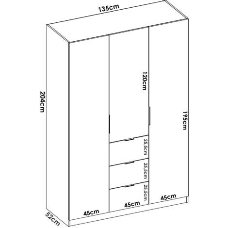 Dmora Armario Falterona Perchero Para Dormitorio Armario Con 3