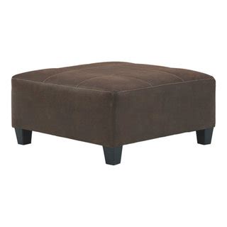 Bowery Hill Contemporary Fabric Brown Oversized Accent Ottoman