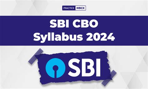 SBI CBO Syllabus 2024 Check Latest Pattern And Syllabus