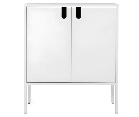 Uno Petit Buffet En Bois Portes L Cm Couleur Blanc