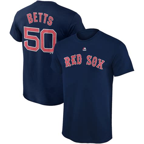 Majestic Mookie Betts Boston Red Sox Youth Navy Player Name And Number T Shirt