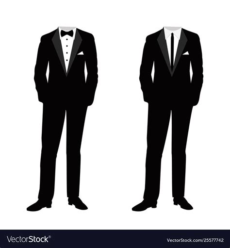 Mens Wedding Suit Royalty Free Vector Image Vectorstock