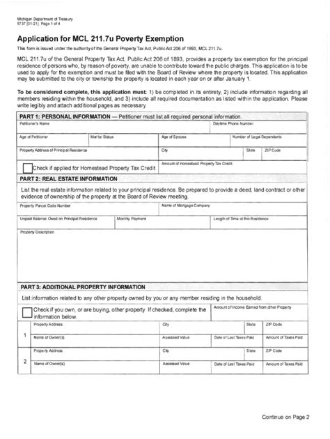 Fillable Online Poverty Exemption Application Form 5737 Fax Email