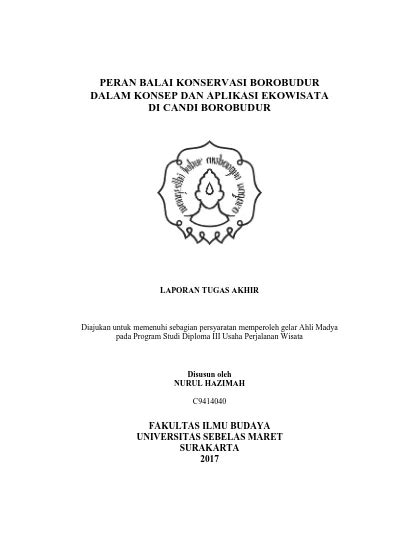 PERAN BALAI KONSERVASI BOROBUDUR DALAM KONSEP DAN APLIKASI EKOWISATA DI