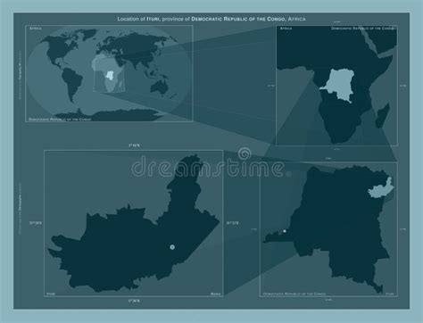 Ituri Democratic Republic Of The Congo Described Location Diagram Stock Illustration