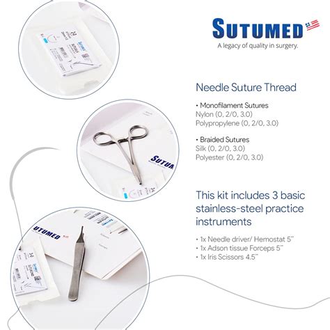 Sutumed Kit de práctica de sutura para estudiantes de medicina kit