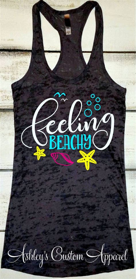 Beach Vacation Shirts Funny Beach Tank Top Feeling Rather | Etsy