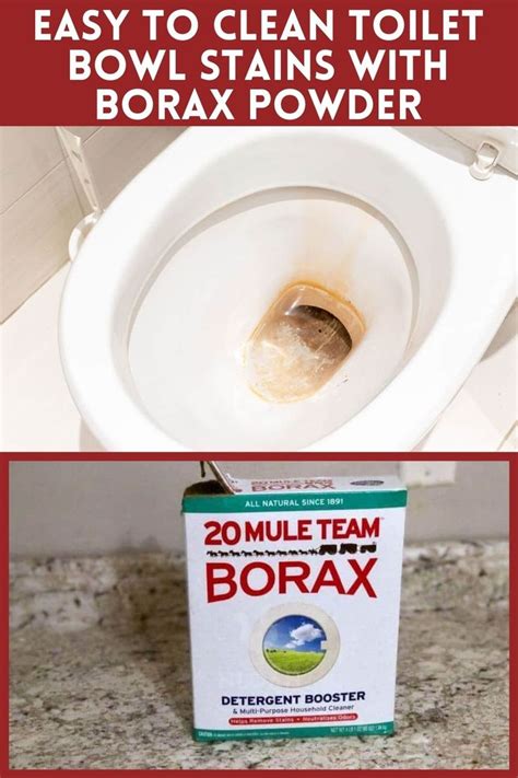 Easy Way To Clean Toilet Bowl Stains With Borax Powder In 2021 Clean