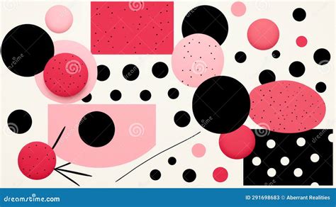 Pink And Black Polka Dots On A White Background Stock Illustration Illustration Of Person