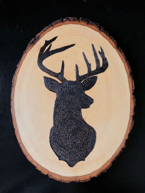 Whitetail Deer Wood Burning Etsy Canada Wood Burning Patterns