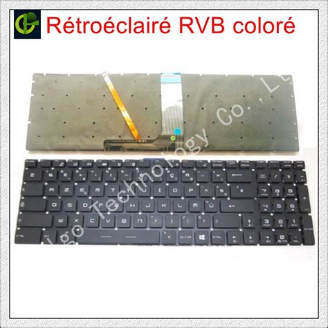 French Azerty Rgb Backlit Colorful Keyboard For Msi Gp72 Ws60 Pe72