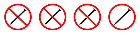 Set Of Signs Prohibiting Ironing With Iron Ban Symbol Vector Iron