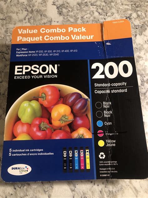 Epson T200 Ink Cartridge Value Combo Multi Pack 4 Durabrite Ultra Ink New Ebay