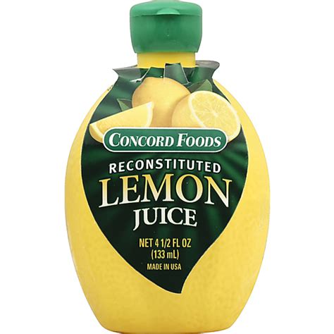 Concord Foods Lemon Juice, Reconstituted 4.5 Oz | Lemon Juice ...