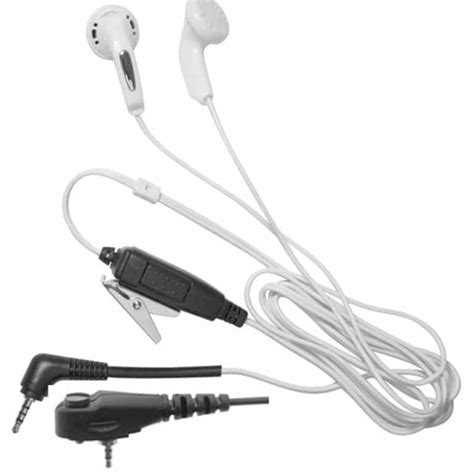 Sepura SRP Series Covert Dual White Earpiece Mic With PTT Two Way