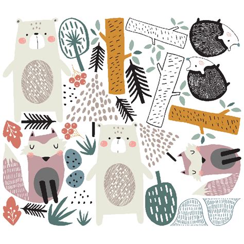 Stickers Animaux Scandinaves De La For T