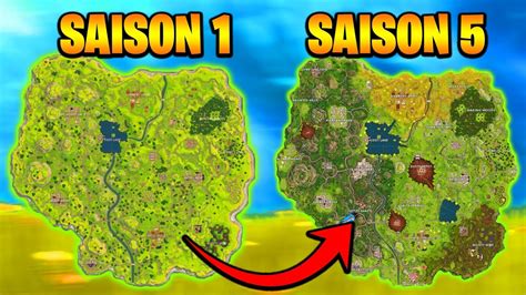 Levolution De La Carte De Fortnite Du DÉbut A Maintenant Youtube